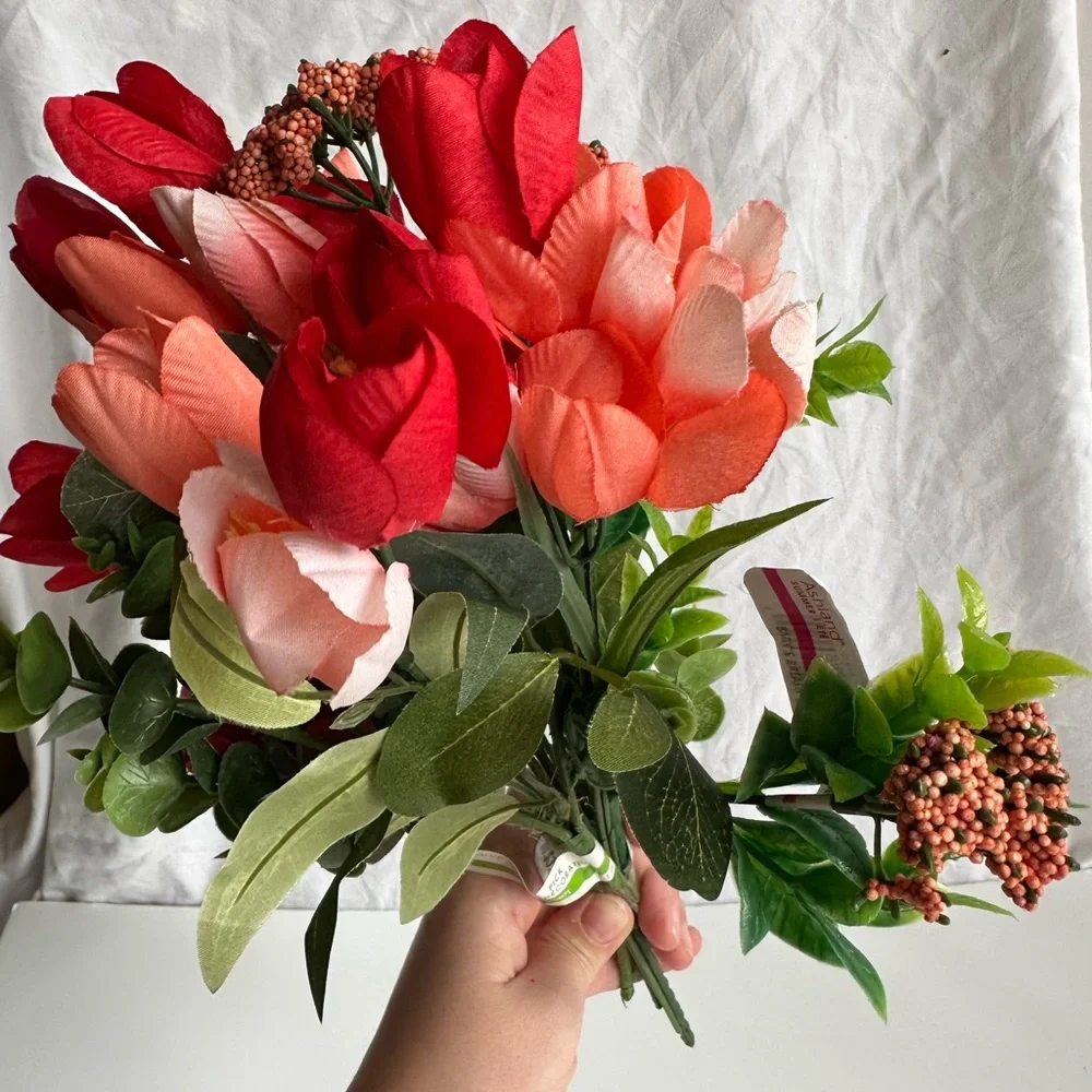 Elegant Floral Bouquet with Red and Green Accents